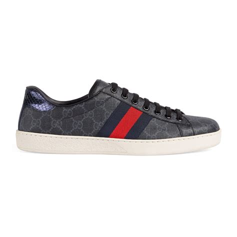 gucci ace supreme black|Gucci gg supreme sneakers.